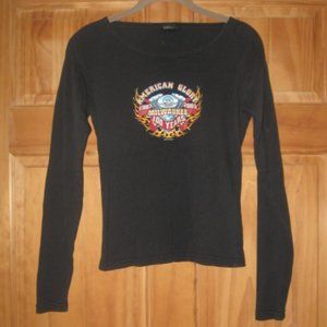 Lightning Clothing "American Glory Milwaukee" Black Long Sleeve Top